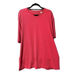 Tommy Bahama Men's Burgundy V-Neck Polyester/Modal Textured Tee- XXL